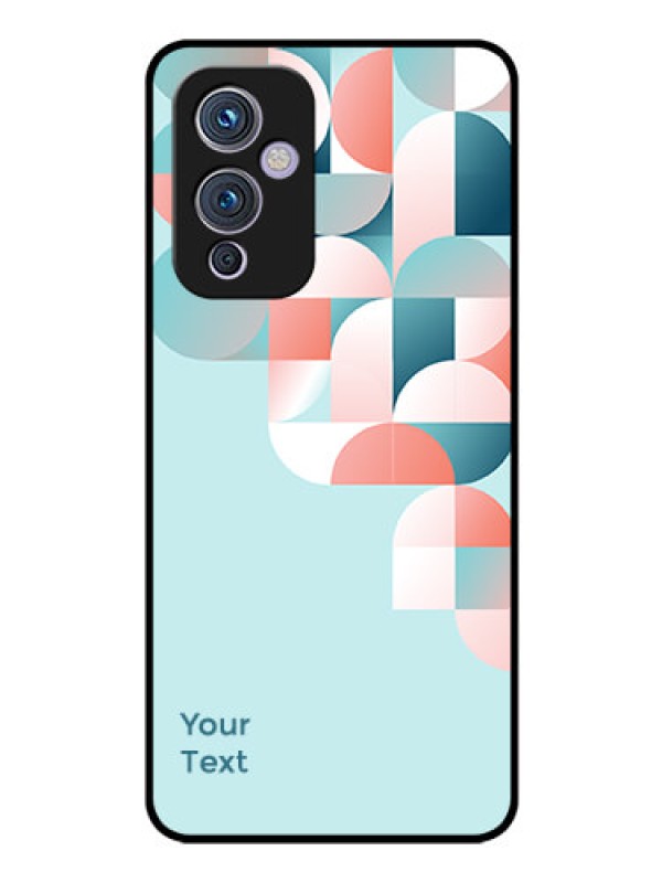 Custom OnePlus 9 5G Custom Glass Phone Case - Stylish Semi-circle Pattern Design