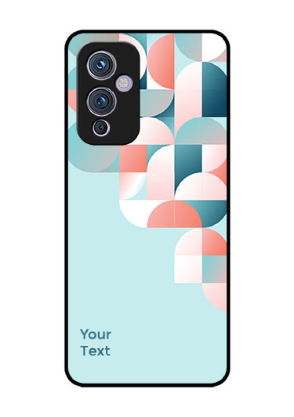OnePlus 9 5G Custom Glass Phone Case - Stylish Semi-circle Pattern Design