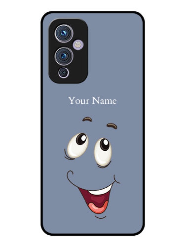 Custom OnePlus 9 5G Photo Printing on Glass Case - Laughing Cartoon Face Design
