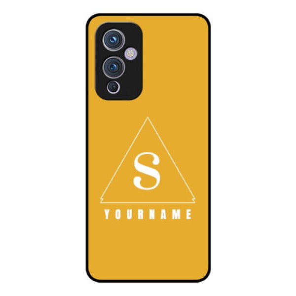 OnePlus 9 5G Personalized Glass Phone Case - simple triangle Design OnePlus 9 5G Personalized Glass Phone Case - simple triangle Design