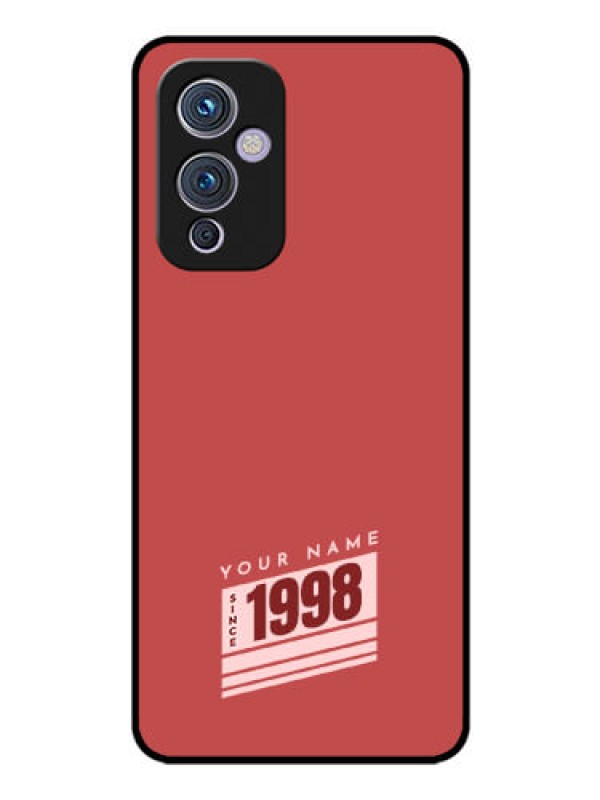 Custom OnePlus 9 5G Custom Glass Phone Case - Red custom year of birth Design