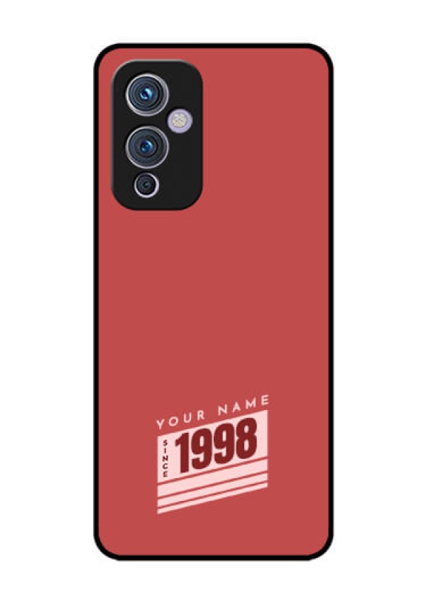 OnePlus 9 5G Custom Glass Phone Case - Red custom year of birth Design