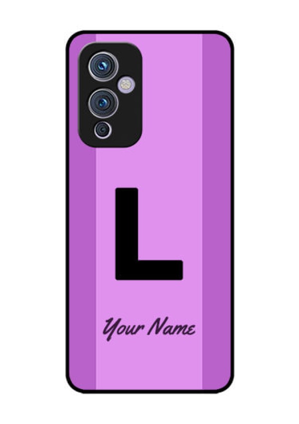 OnePlus 9 5G Custom Glass Phone Case - Tricolor custom text Design