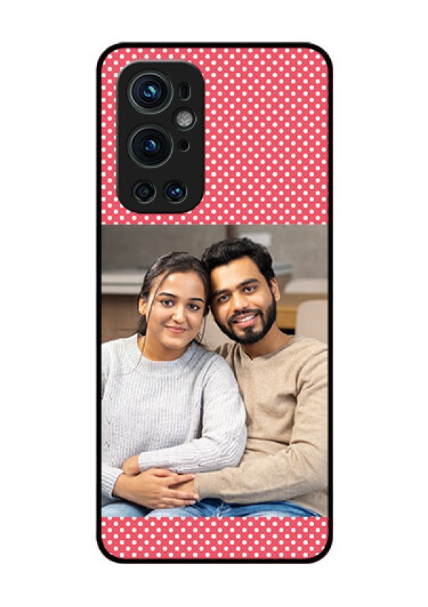 Oneplus 9 Pro 5G Custom Glass Phone Case - White Dotted Design