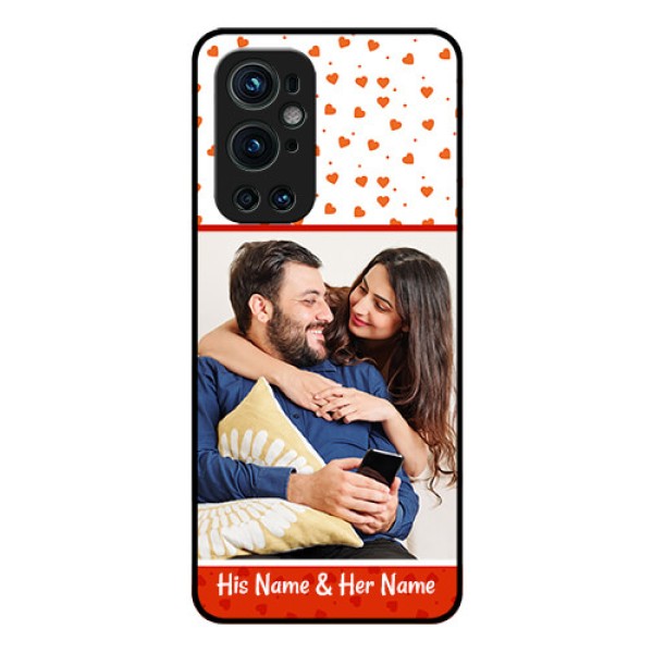 Oneplus 9 Pro 5G Custom Glass Phone Case - Orange Love Symbol Design Oneplus 9 Pro 5G Custom Glass Phone Case - Orange Love Symbol Design