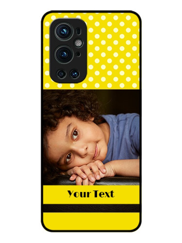 Custom Oneplus 9 Pro 5G Custom Glass Phone Case - Bright Yellow Case Design