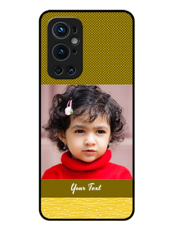Custom Oneplus 9 Pro 5G Custom Glass Phone Case - Simple Green Color Design