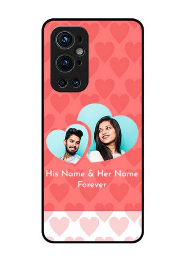 Oneplus 9 Pro 5G Personalized Glass Phone Case - Couple Pic Upload Design