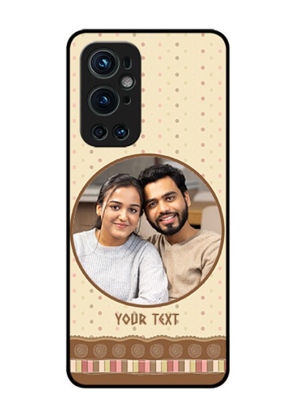 Oneplus 9 Pro 5G Custom Glass Mobile Case - Brown Dotted Mobile Case Design