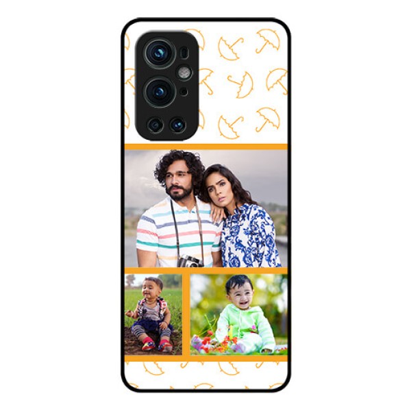 Oneplus 9 Pro 5G Custom Glass Mobile Case - Yellow Pattern Design Oneplus 9 Pro 5G Custom Glass Mobile Case - Yellow Pattern Design