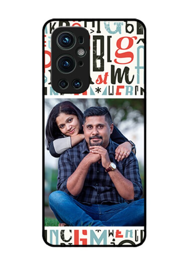 Oneplus 9 Pro 5G Personalized Glass Phone Case - Alphabet Design