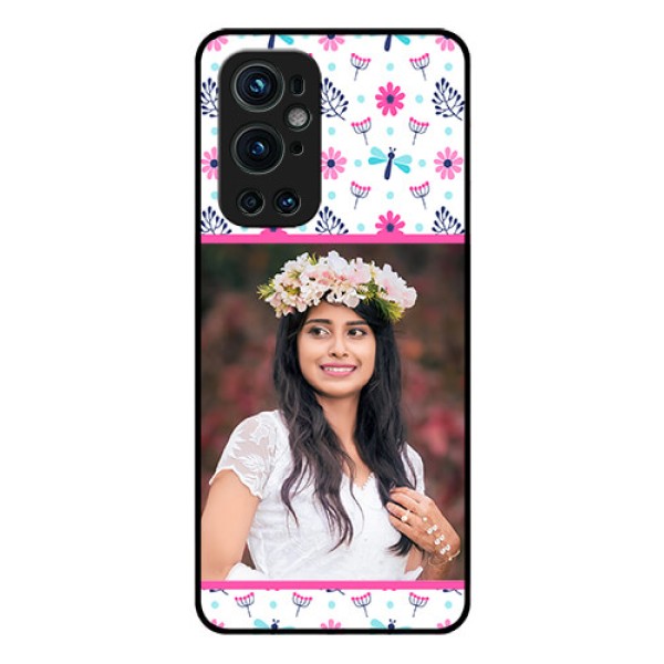 Oneplus 9 Pro 5G Photo Printing on Glass Case - Colorful Flower Design Oneplus 9 Pro 5G Photo Printing on Glass Case - Colorful Flower Design