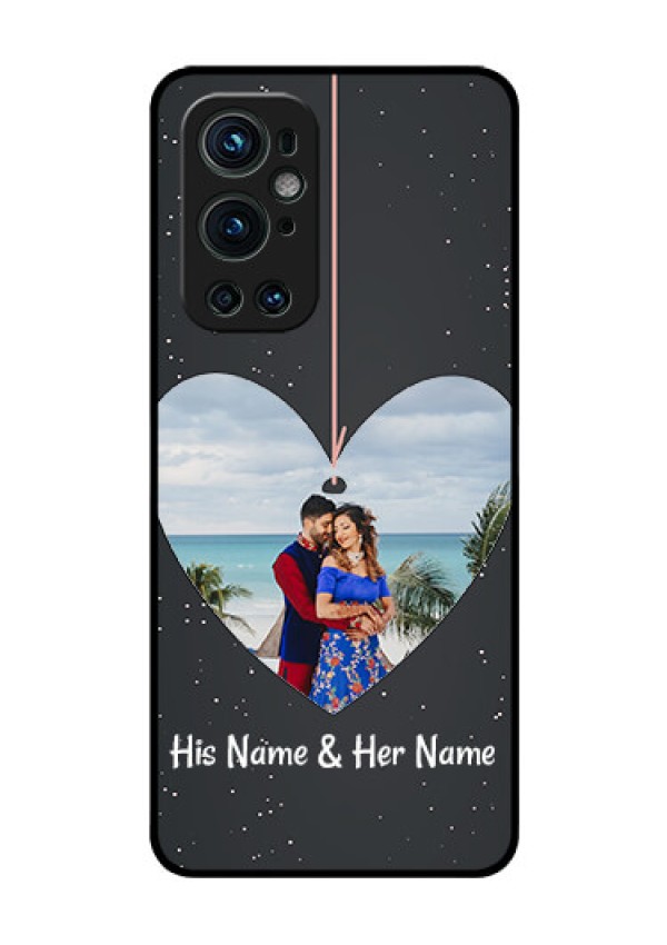 Oneplus 9 Pro 5G Custom Glass Phone Case - Hanging Heart Design