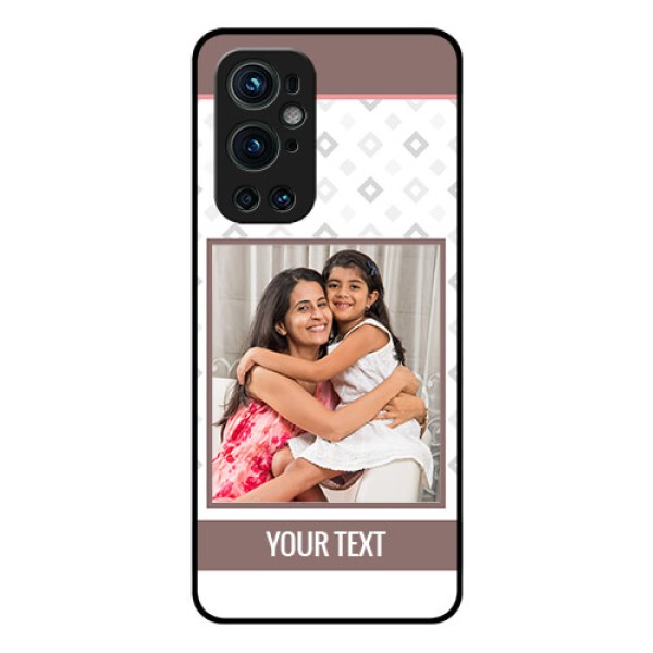 Oneplus 9 Pro 5G Photo Printing on Glass Case - Simple Diamond Design