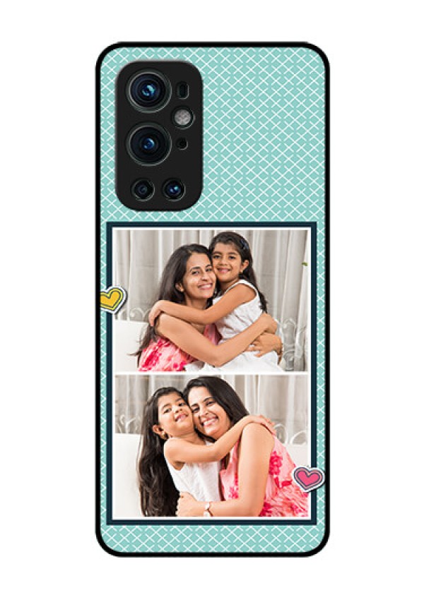 Oneplus 9 Pro 5G Custom Glass Phone Case - 2 Image Holder with Pattern Design