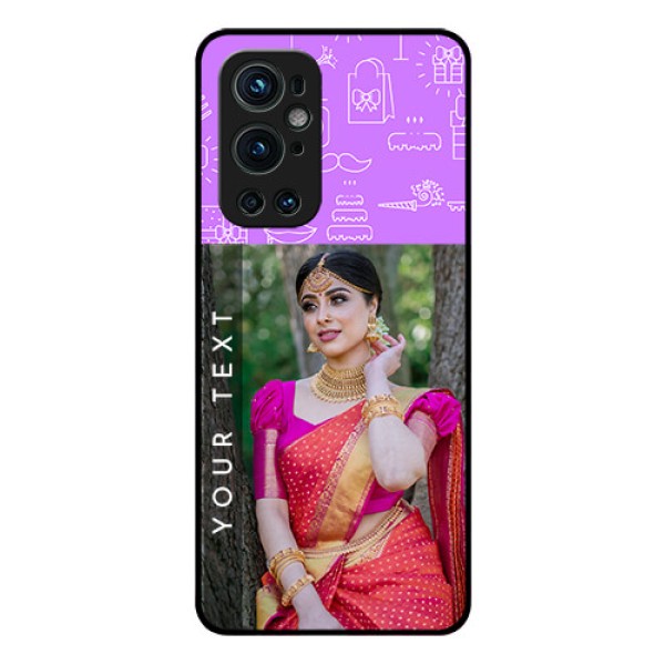 Oneplus 9 Pro 5G Custom Glass Mobile Case - Birthday Icons Design