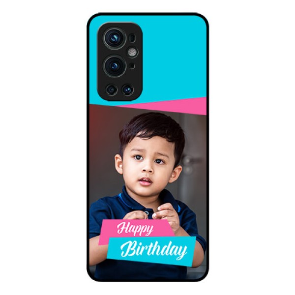 Oneplus 9 Pro 5G Personalized Glass Phone Case - Image Holder with 2 Color Design