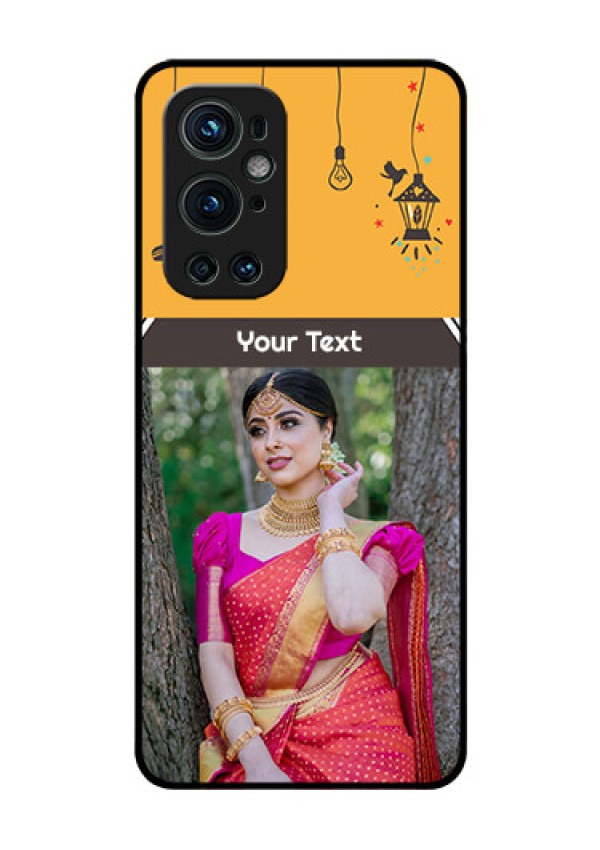 Oneplus 9 Pro 5G Custom Glass Mobile Case - with Family Picture and Icons 