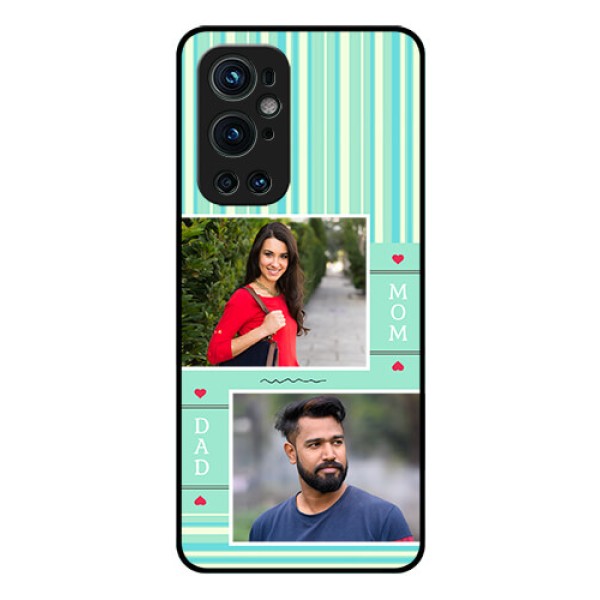 Oneplus 9 Pro 5G Custom Glass Phone Case - Mom & Dad Pic Design