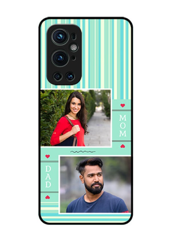 Oneplus 9 Pro 5G Custom Glass Phone Case - Mom & Dad Pic Design