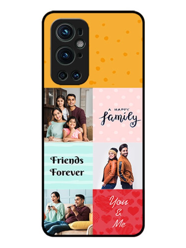 Custom Oneplus 9 Pro 5G Personalized Glass Phone Case - Images with Quotes Design