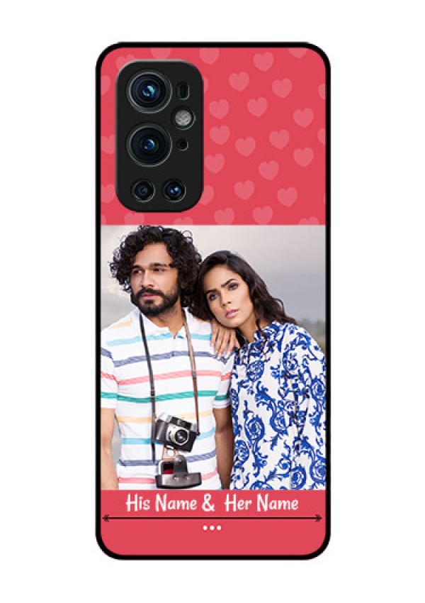 Oneplus 9 Pro 5G Photo Printing on Glass Case - Simple Love Design