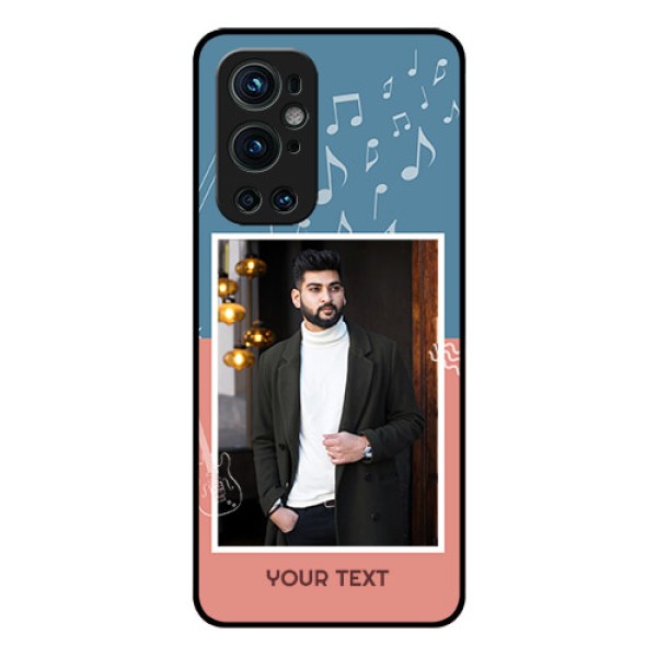 Oneplus 9 Pro 5G Photo Printing on Glass Case - with Color Musical Note Design