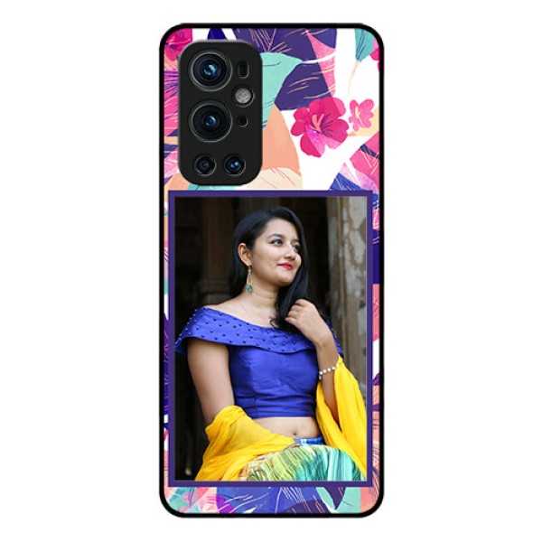 Oneplus 9 Pro 5G Custom Glass Mobile Case - Abstract Floral Design Oneplus 9 Pro 5G Custom Glass Mobile Case - Abstract Floral Design
