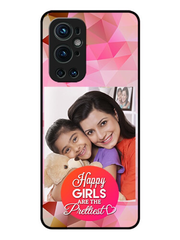 Custom Oneplus 9 Pro 5G Photo Printing on Glass Case - Abstract Triangle Design