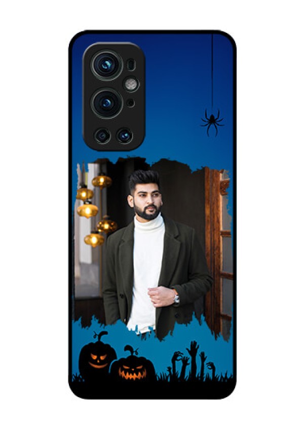 Oneplus 9 Pro 5G Photo Printing on Glass Case - with pro Halloween design 