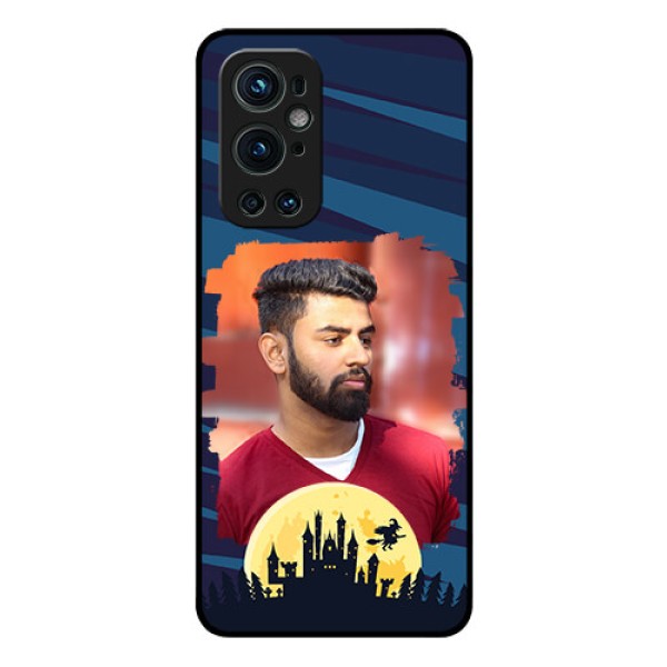 Oneplus 9 Pro 5G Photo Printing on Glass Case - Halloween Witch Design 