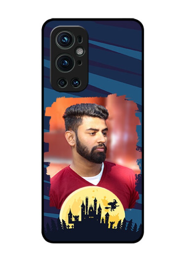Oneplus 9 Pro 5G Photo Printing on Glass Case - Halloween Witch Design 