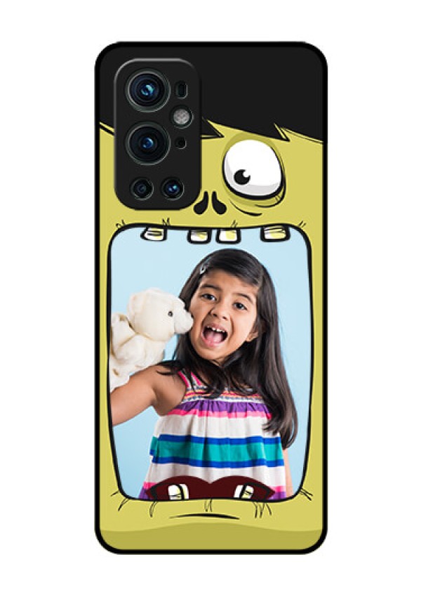 Oneplus 9 Pro 5G Personalized Glass Phone Case - Cartoon monster back case Design