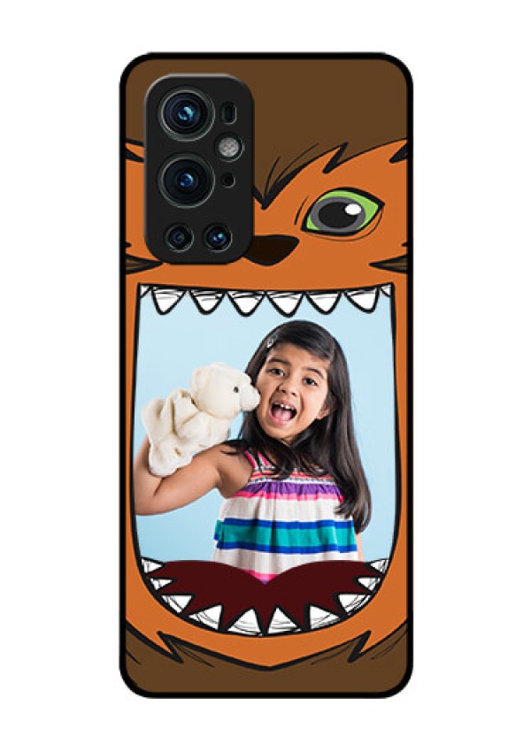 Oneplus 9 Pro 5G Photo Printing on Glass Case - Owl Monster Back Case Design