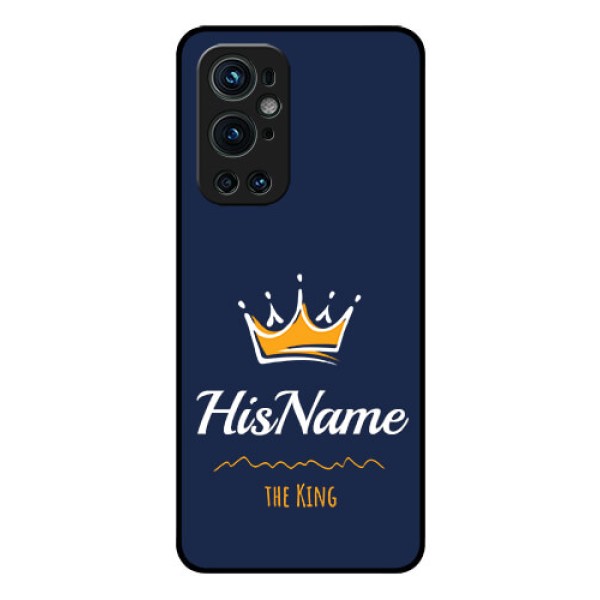 Oneplus 9 Pro 5G Glass Phone Case King with Name