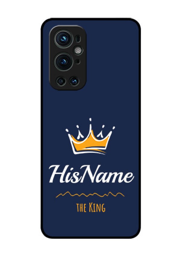 Oneplus 9 Pro 5G Glass Phone Case King with Name