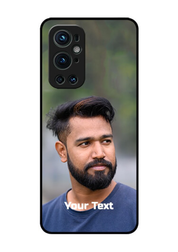 Oneplus 9 Pro 5G Glass Mobile Cover: Photo with Text