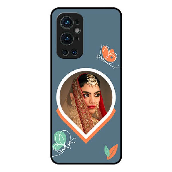 OnePlus 9 Pro 5G Custom Glass Mobile Case - Droplet Butterflies Design