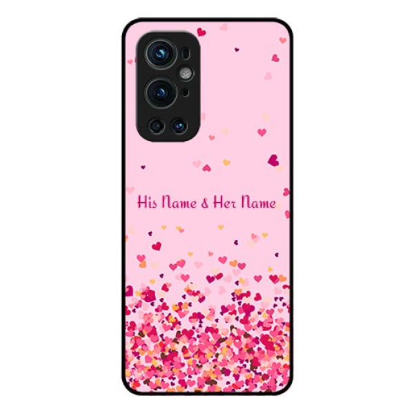 OnePlus 9 Pro 5G Photo Printing on Glass Case - Floating Hearts Design OnePlus 9 Pro 5G Photo Printing on Glass Case - Floating Hearts Design
