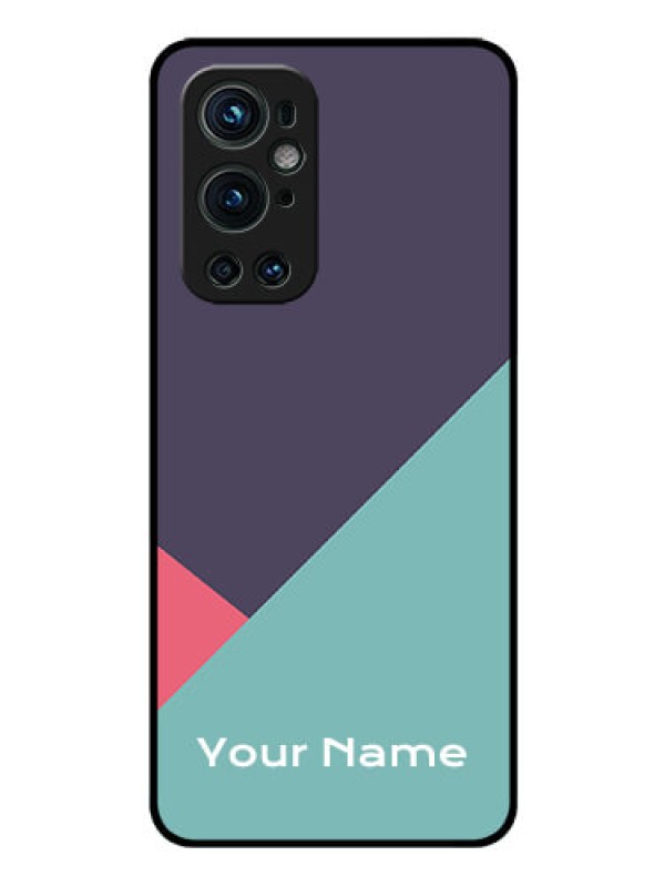 Custom OnePlus 9 Pro 5G Custom Glass Mobile Case - Tri Color abstract Design