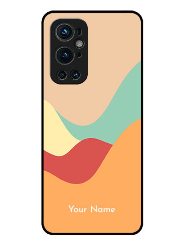 Custom OnePlus 9 Pro 5G Personalized Glass Phone Case - Ocean Waves Multi-colour Design