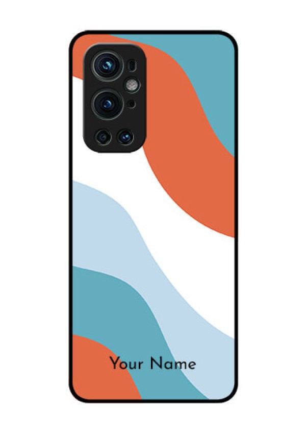 OnePlus 9 Pro 5G Custom Glass Mobile Case - coloured Waves Design