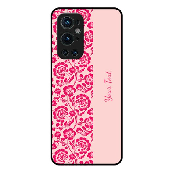 OnePlus 9 Pro 5G Custom Glass Phone Case - Attractive Floral Pattern Design