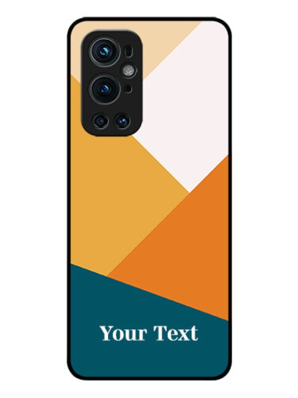 Custom OnePlus 9 Pro 5G Personalized Glass Phone Case - Stacked Multi-colour Design