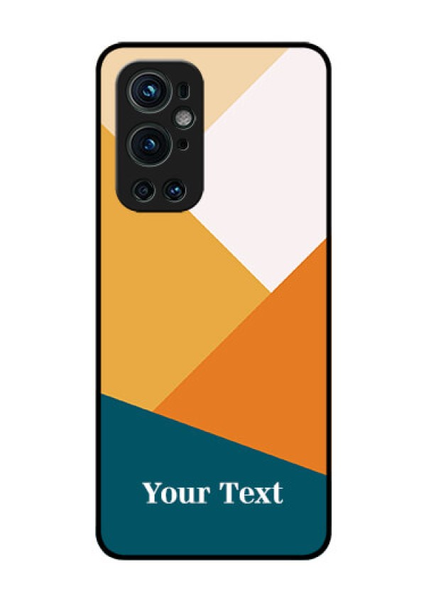 OnePlus 9 Pro 5G Personalized Glass Phone Case - Stacked Multi-colour Design