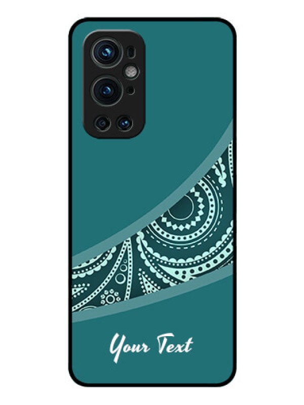 Custom OnePlus 9 Pro 5G Photo Printing on Glass Case - semi visible floral Design