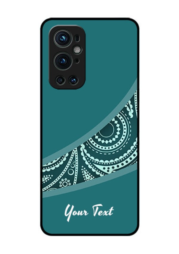 OnePlus 9 Pro 5G Photo Printing on Glass Case - semi visible floral Design