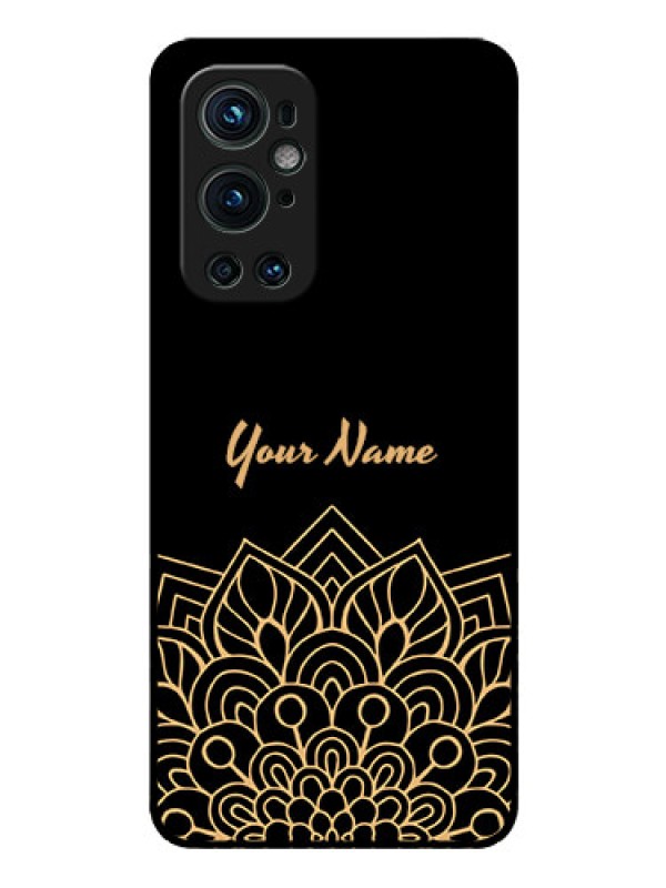Custom OnePlus 9 Pro 5G Custom Glass Phone Case - Golden mandala Design