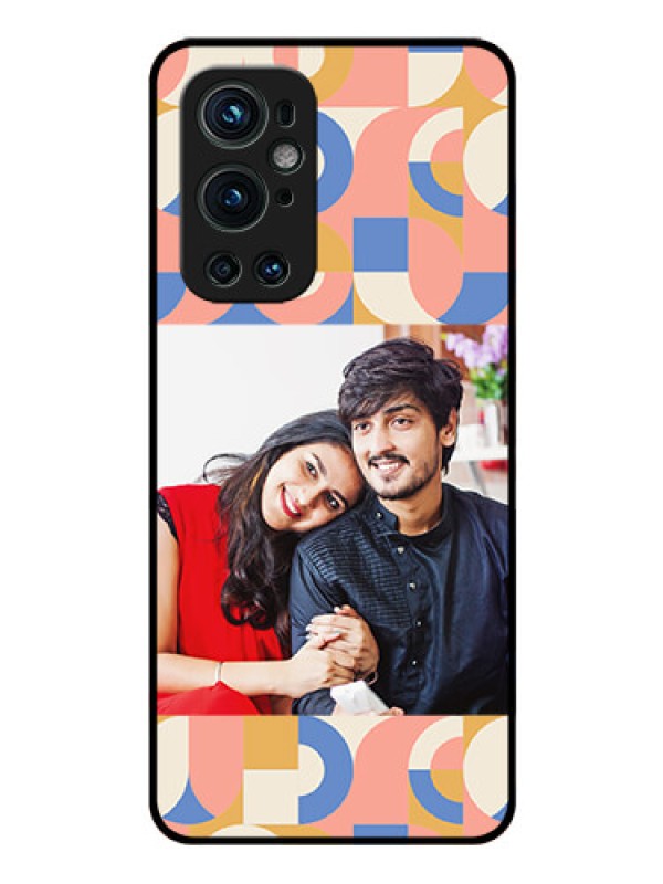 Custom OnePlus 9 Pro 5G Photo Printing on Glass Case - Semi-circle Maze Pattern Design