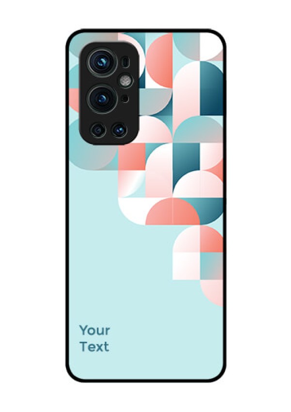 OnePlus 9 Pro 5G Custom Glass Phone Case - Stylish Semi-circle Pattern Design
